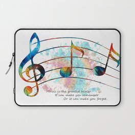 Music Is The Greatest Healer Colorful Art Laptop Sleeve