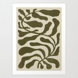 One Hundred-Leaved Plant #20 / Lino Print Art Print