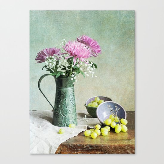 Pink Mums Canvas Print