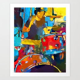 Drummer Art Print