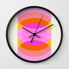 Cylinder in Pink and Orange Wall Clock