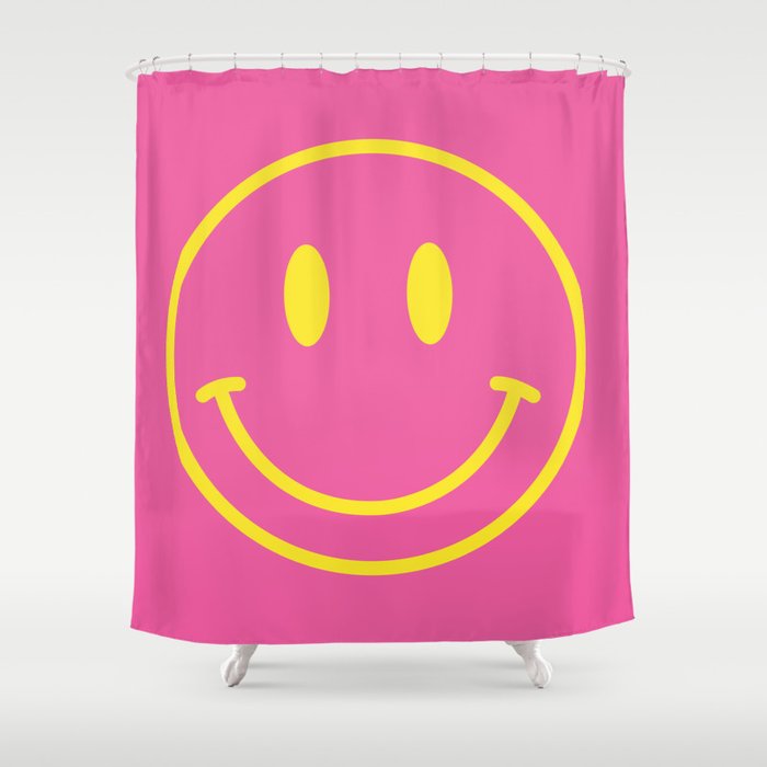 Totally Y2k Smiley Shower Curtain