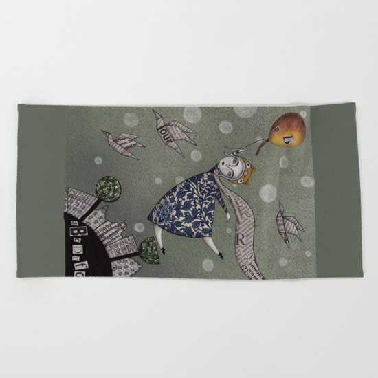 You can fly, Mary! Beach Towel