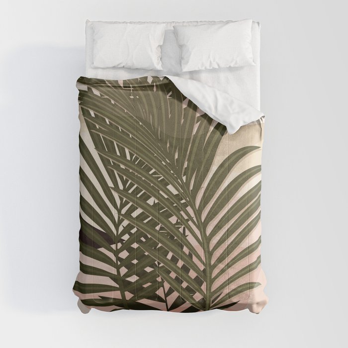 Nomade Palms / Palm leaves, Abstract shapes Comforter