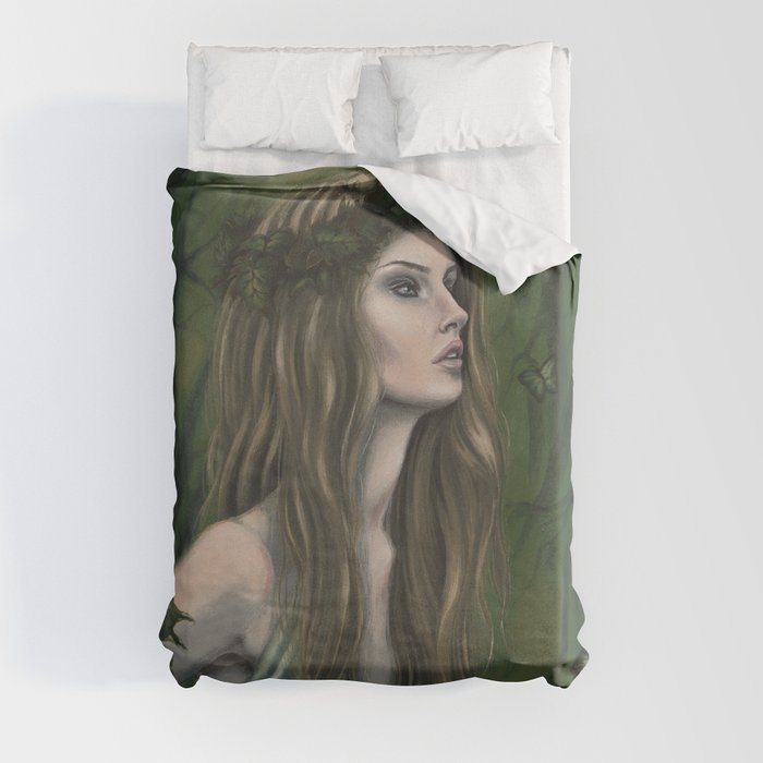 Lady in the Forest Duvet Cover