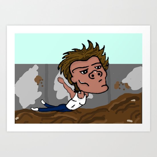 Bacon face Art Print