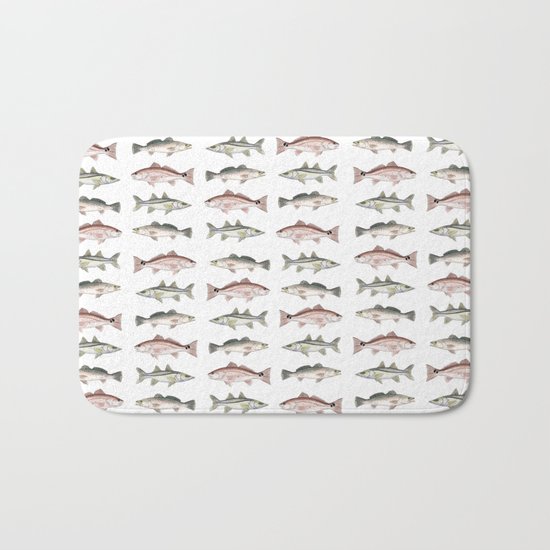 Pattern: Inshore Slam ~ Redfish, Snook, Trout Bath Mat