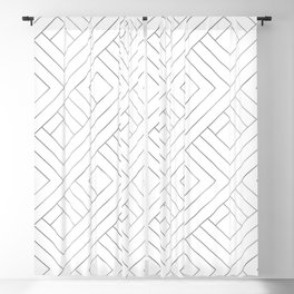 Modern Soft Grey Silver Geometric  Pattern With Silver Shimmer Blackout Curtain