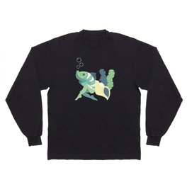 Flipped Mermaid - Ocean Blues - v2 Long Sleeve T Shirt