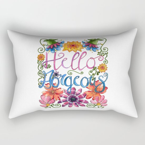Hello Gorgeous Rectangular Pillow