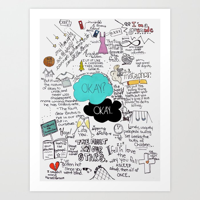 The Fault in Our Stars- John Green Art Print