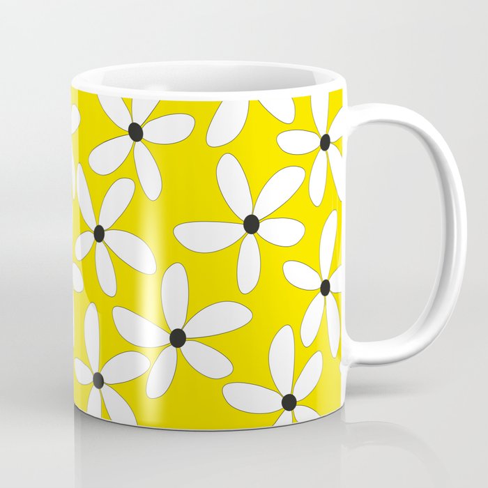 Happy flowers Yellow Coffee Mug