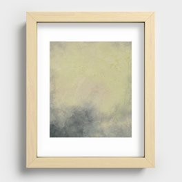 Old green grey historic paper Recessed Framed Print
