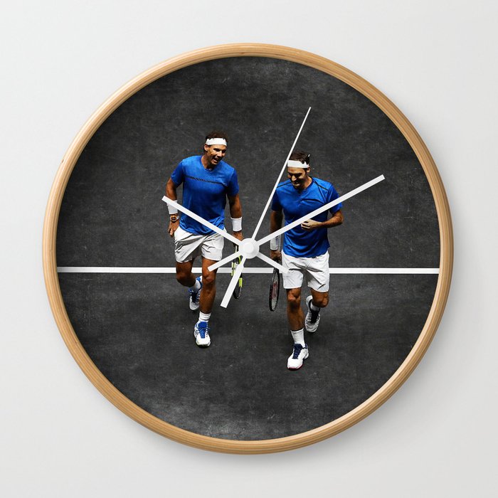 Nadal & Federer Wall Clock