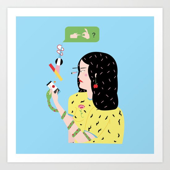 Eva felt sick and sad, she just wanted to f. Art Print