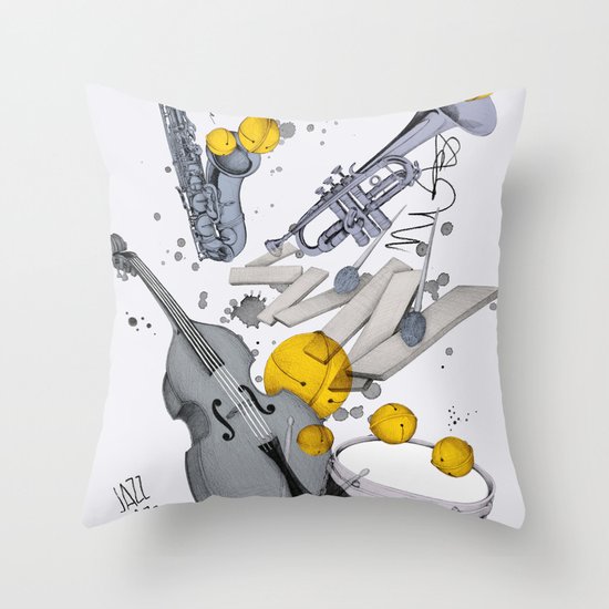 Jazz Jazz Jazz Throw Pillow
