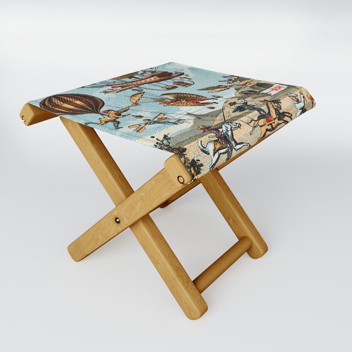 Hot Air Balloon - Early Flight VII Folding Stool