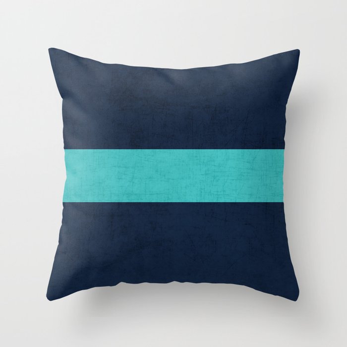 classic - navy and aqua Throw Pillow by herart | Society6