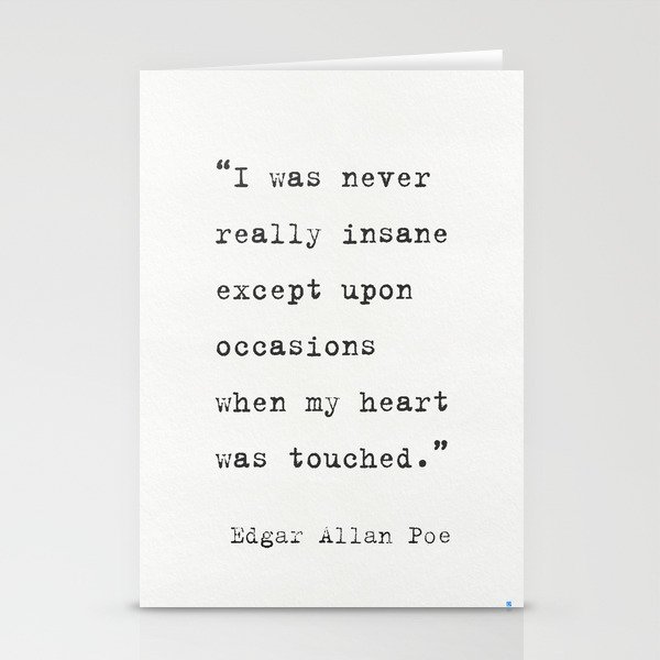 Edgar Allan Poe quote 9 Stationery Cards