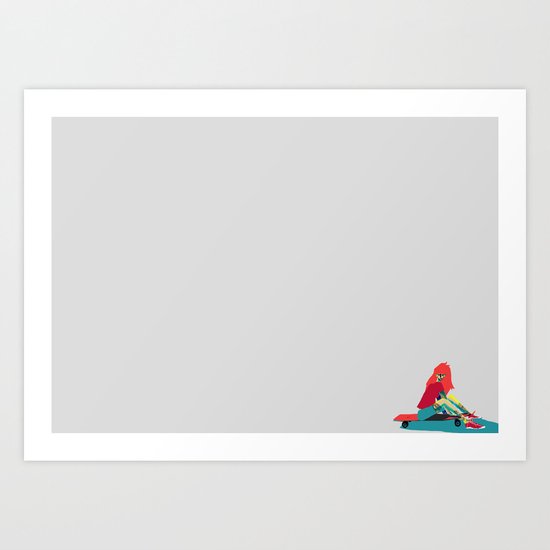 Longboard Girl 01 Art Print