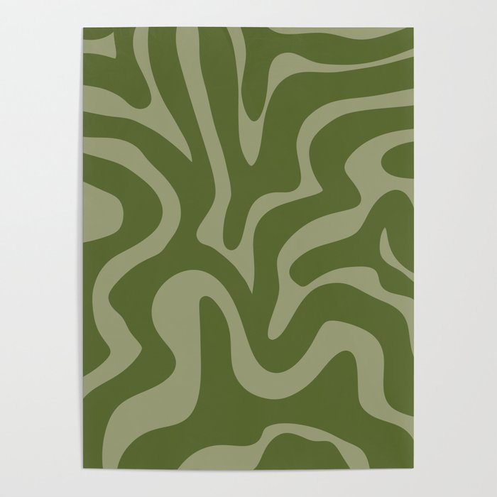 15 Abstract Liquid Swirly Shapes 220725 Valourine Digital Design Poster