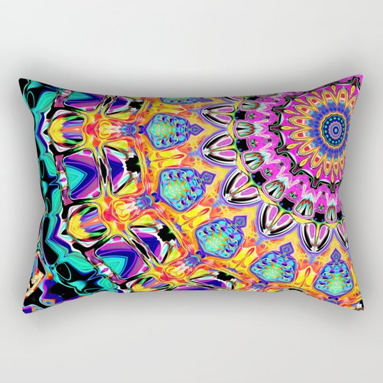 Ornate Spectral Abstract Rectangular Pillow