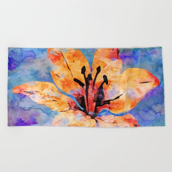 Morning in the Garden Beach Towel