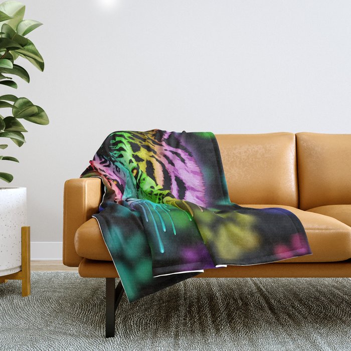 Dripping Rainbow Fabric, Wallpaper and Home Decor