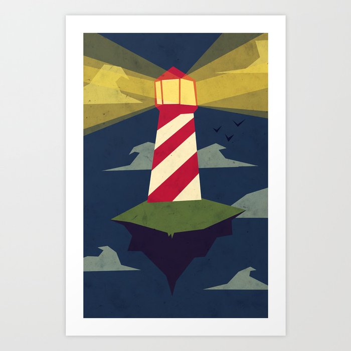 Discover the motif A LIGHT HOUSE by Yetiland as a print at TOPPOSTER