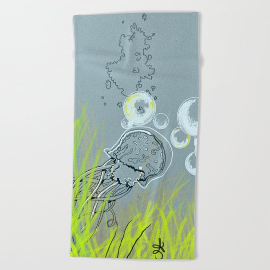 Squid Redone Beach Towel