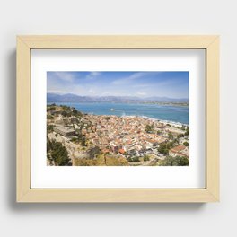 Nafplio from above Recessed Framed Print
