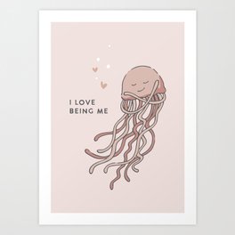 Affirmation Characters - Jellyfish Art Print