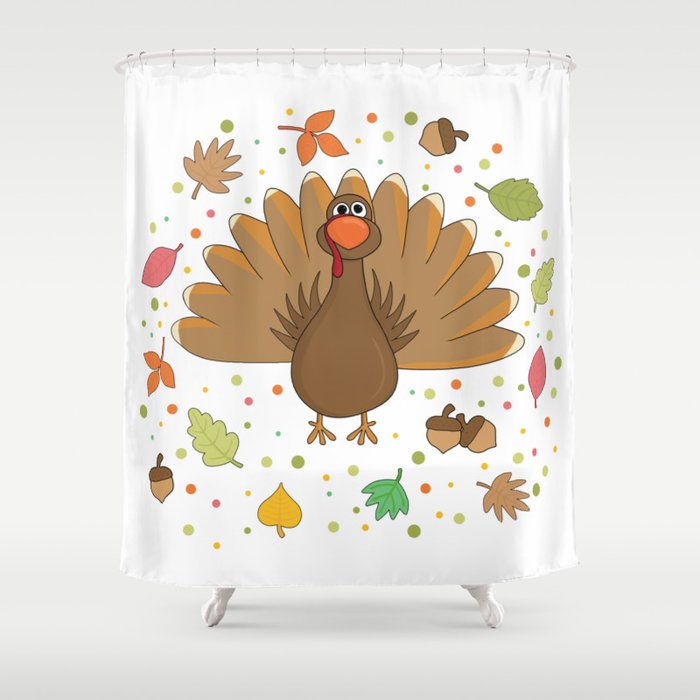 Thanksgiving Turkey Shower Curtain