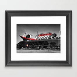 The Kingdom - Kansas City Arrowhead Stadium In Selective Color Framed Art Print