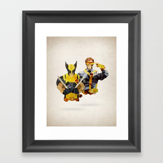 Polygon Heroes - Xmen Framed Art Print