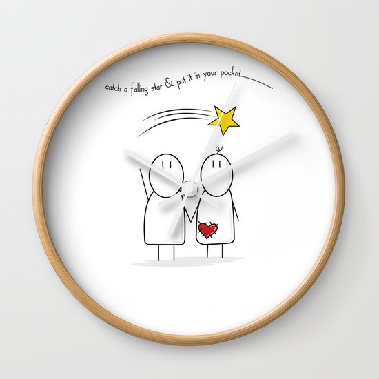 Jibsey & Jess. Catch A Falling Star Wall Clock