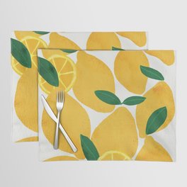 Lemons print Canvas Poster Wall Decor Placemat