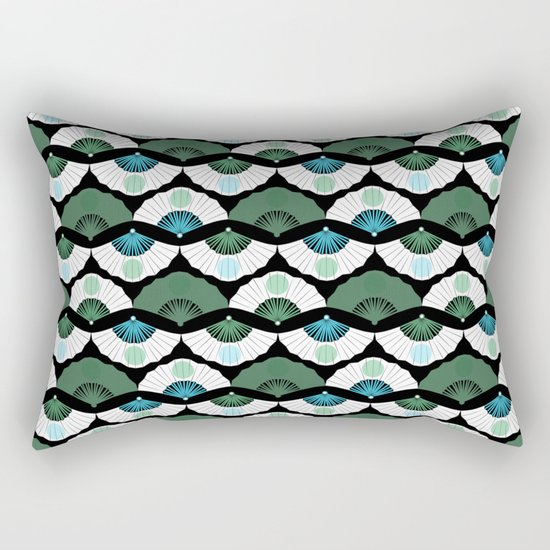 Green Vintage Rectangular Pillow