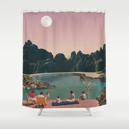 POOLSIDE CONVO Shower Curtain