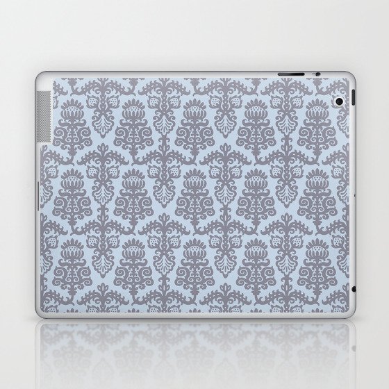 Strawberry Chandelier Pattern 546 Gray and Blue Laptop & iPad Skin