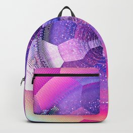 geometrical abstract vb Backpack | Graphicdesign, Artdeco, Haroulita, Pattern, Purple, Modern, Acrylic, Digital, Geometric, Pink 