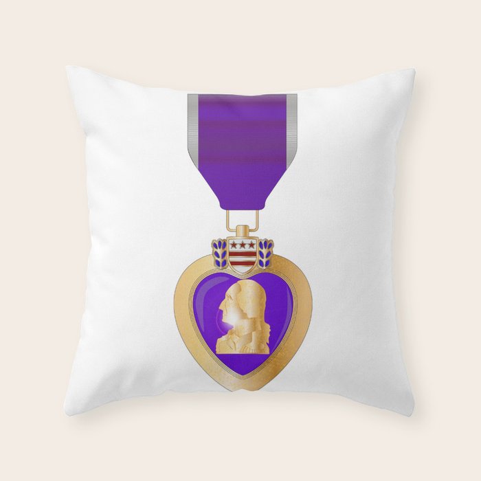 Purple Heart Medal Throw Pillow By Homestead Society6