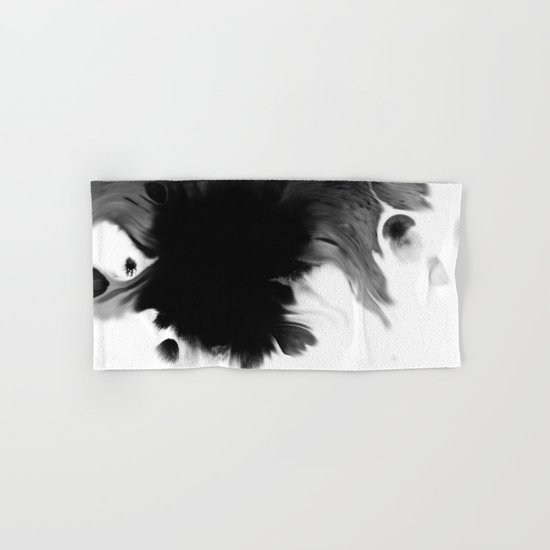 Black ink Hand & Bath Towel