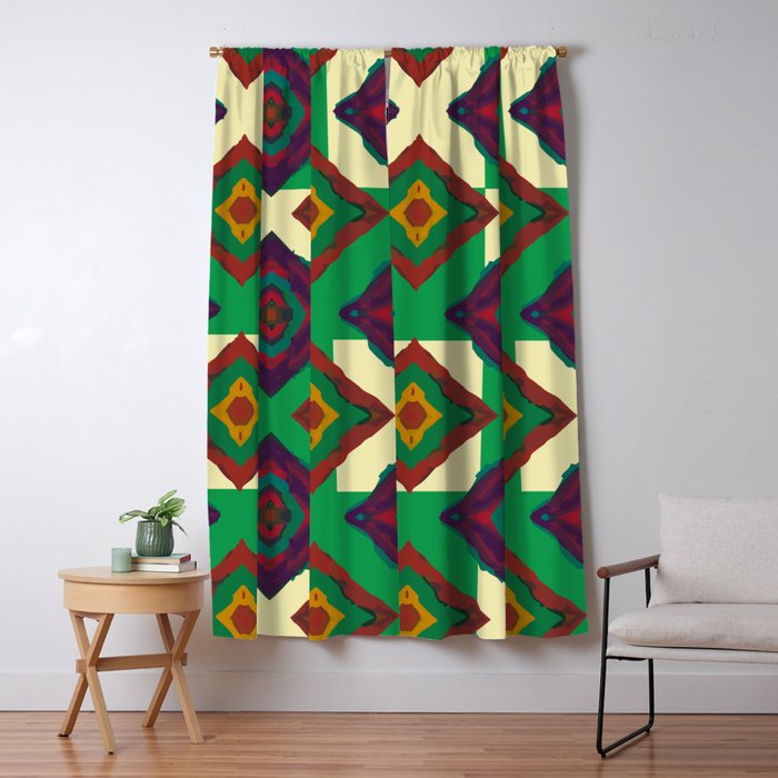 Abstract Geometric Pattern Rhombus Texture In Green And White