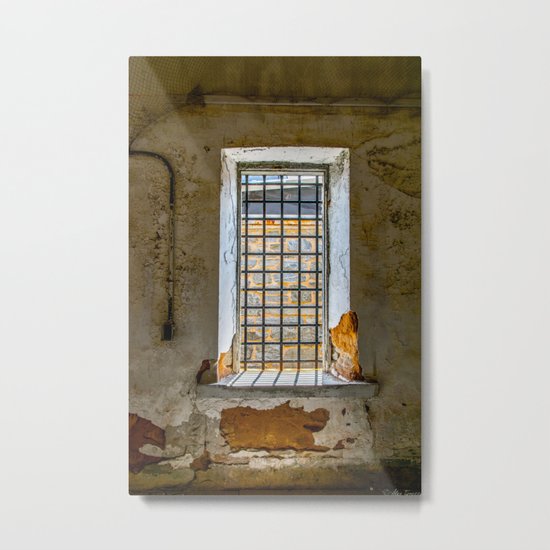 Behind Steel Bars Metal Print