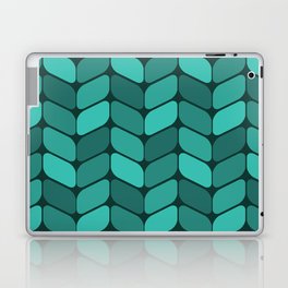 Vintage Diagonal Rectangles Teal Turquoise Laptop Skin