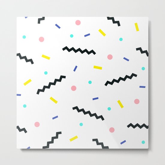 Memphis pattern 59 Metal Print