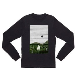 White Rabbits Long Sleeve T Shirt | Moss, Curated, Sun, Landscape, Green, Nature, Spirit, White, Grey, Mountains 