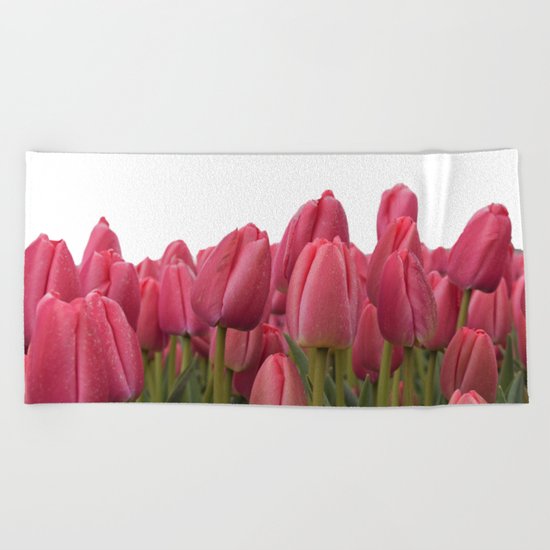 Tulips Field #7 Beach Towel