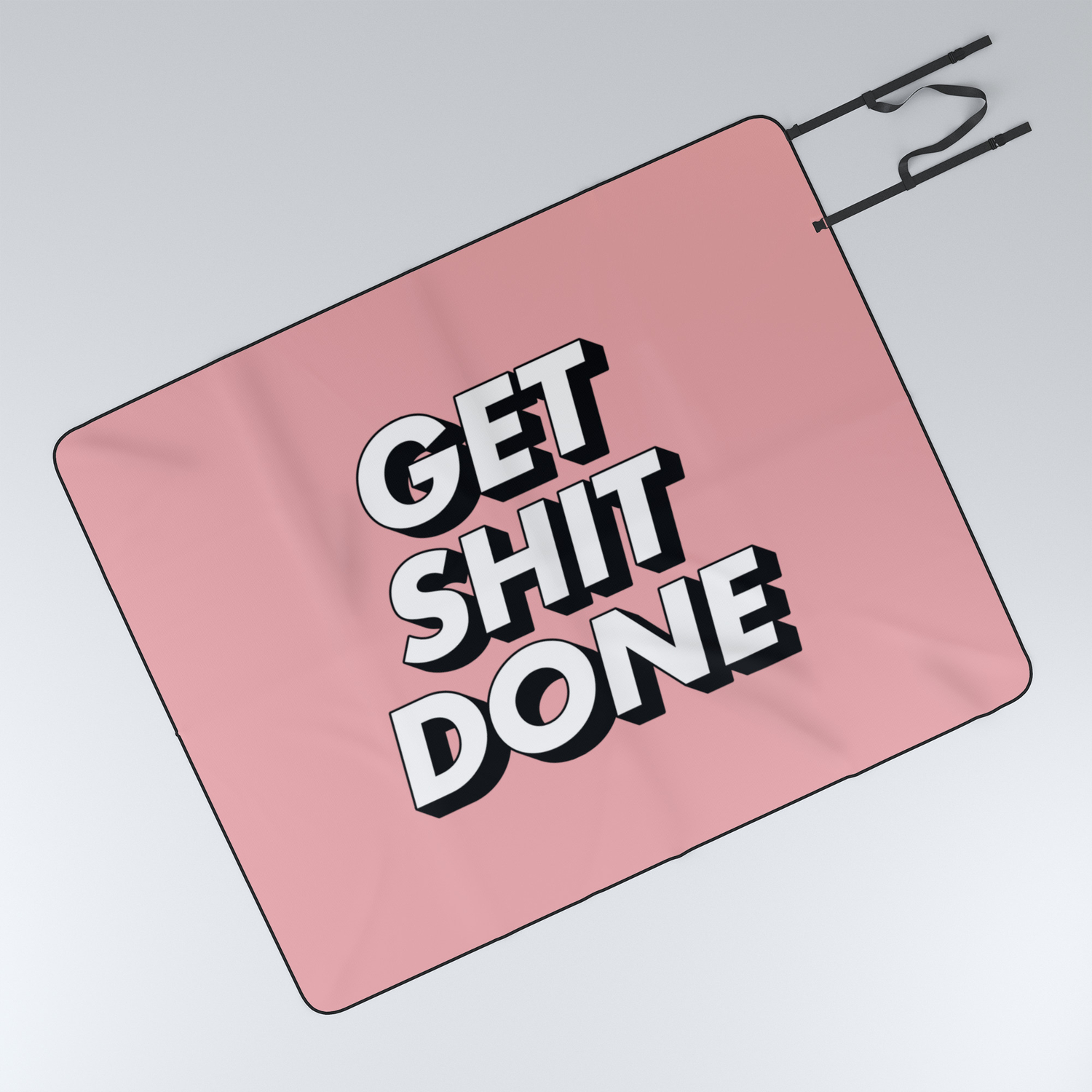 Get Shit Done Black And White Typography Pink Black And White